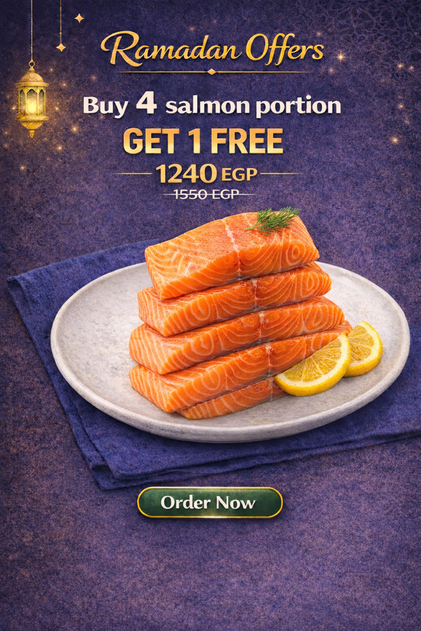 Premium Salmon Portions 4 pices + 1 Free (200g Each)