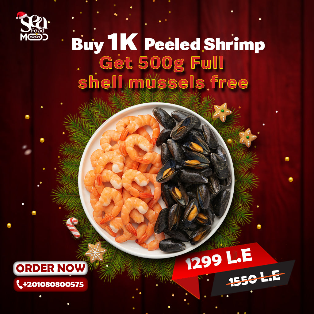 Peeled Shrimp 1kg - Get 500g Full-Shell Mussels Free