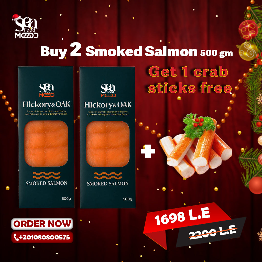Buy 2 Smoked Salmon 500g & Get Crab Sticks Free
