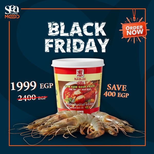 Black Tiger Shrimp Super Jumbo (U8 - 1Kg) + Tom Yum Paste – Black Friday Bundle