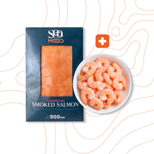 Smoked Salmon 500g & Peeled Shrimp 500g Offer