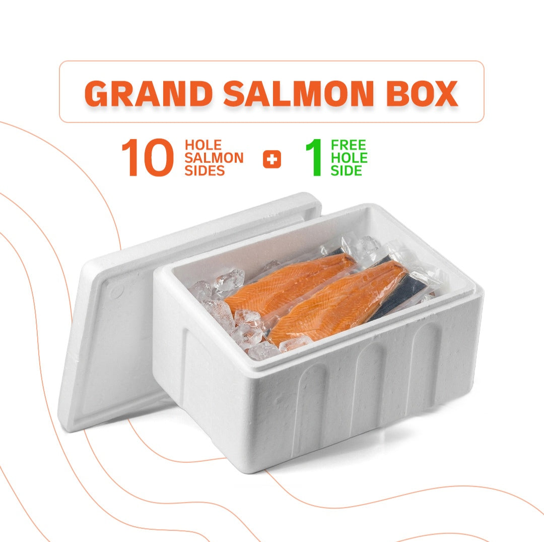 Grand Salmon Box (10 Whole Salmon Sides + 1 FREE Side)