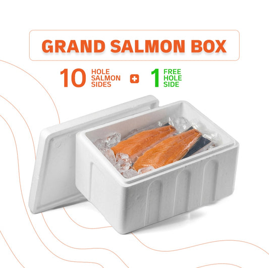 Grand Salmon Box (10 Whole Salmon Sides + 1 FREE Side)