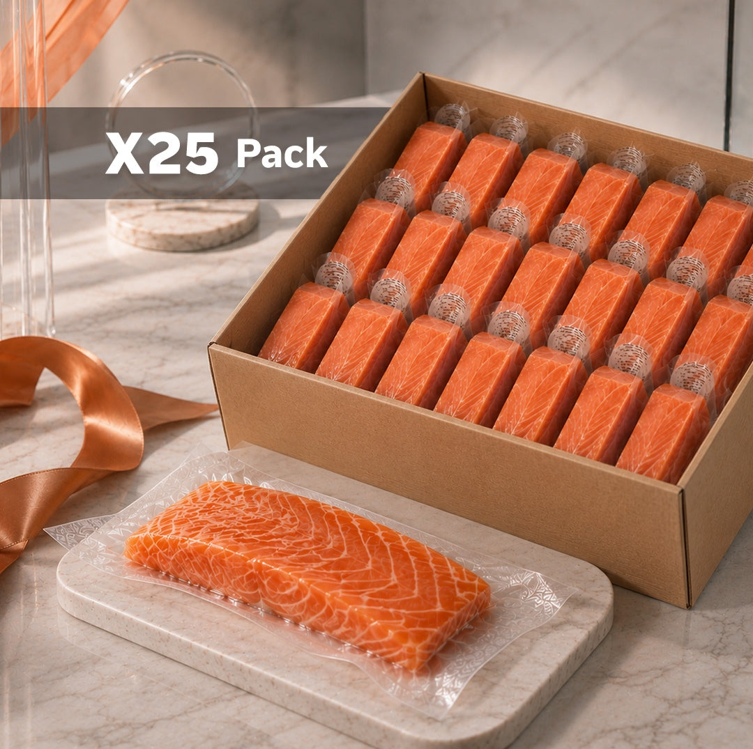 Ready Box – Premium Salmon Portions (25 Packs / 5 KG)